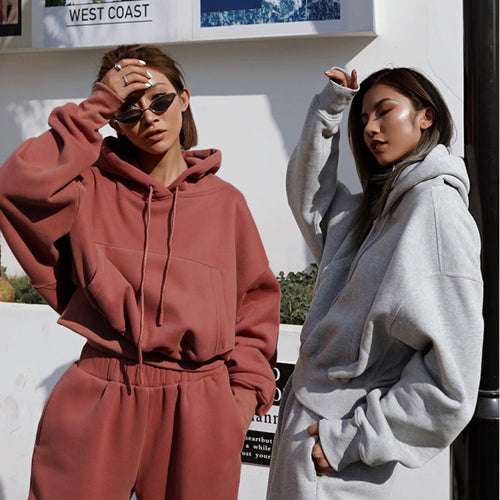 Damen Bequemer Kapuzenpullover mit lässigem Schnitt und praktischen Taschen Drune