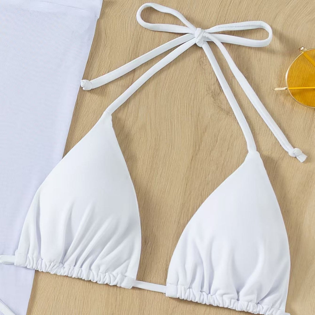 Damen Triangel-Bikini-Set mit eleganter Wickeloptik Drune