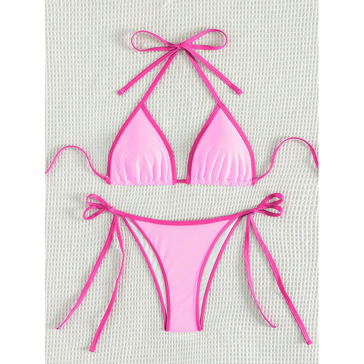Damen Triangel-Bikini mit verstellbaren Bändern und nahtlosem Design Drune