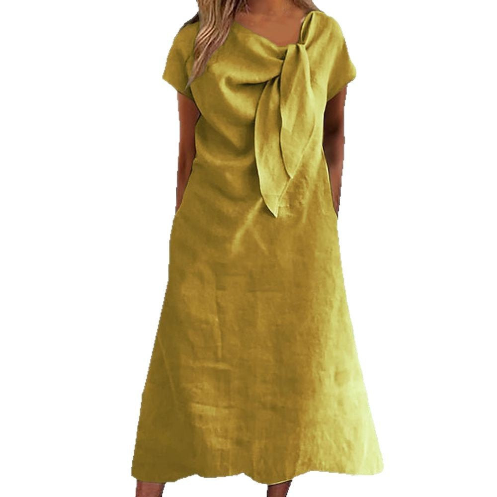 Damen Maxikleid mit schickem Schleifen-Design Drune