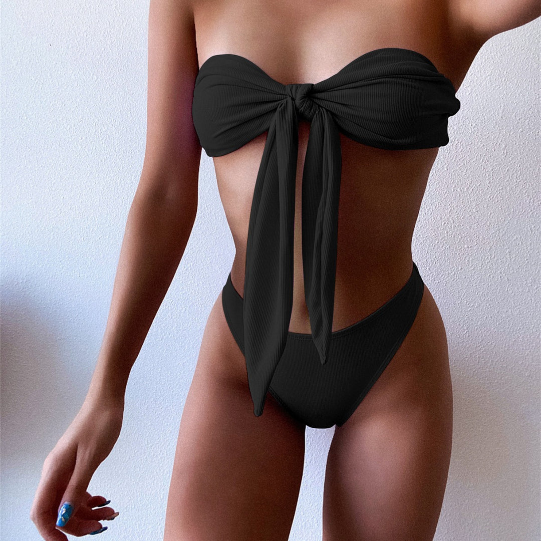 Damen Bandeau-Bikini mit Schleifen-Detail Drune