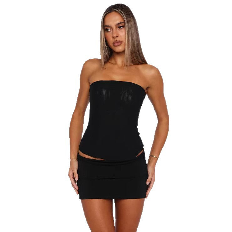 Damen Dessous-Kleid mit eleganten Fransen und transparentem Oberteil Drune