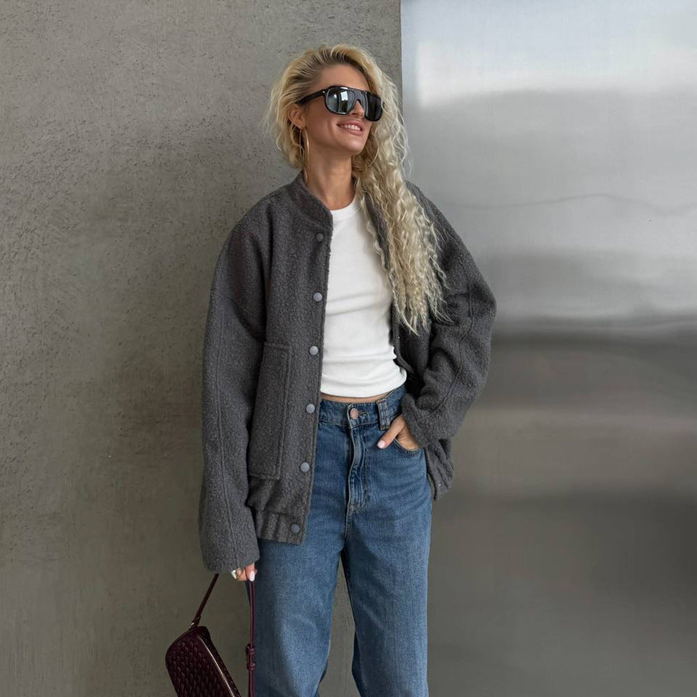 Damen Cozy Strickjacke mit Knopfdetails und weichem Material Drune