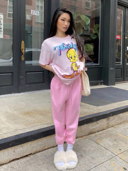 Damen hochwertige Sweatpants mit elastischem Bund und seitlichen Taschen Drune