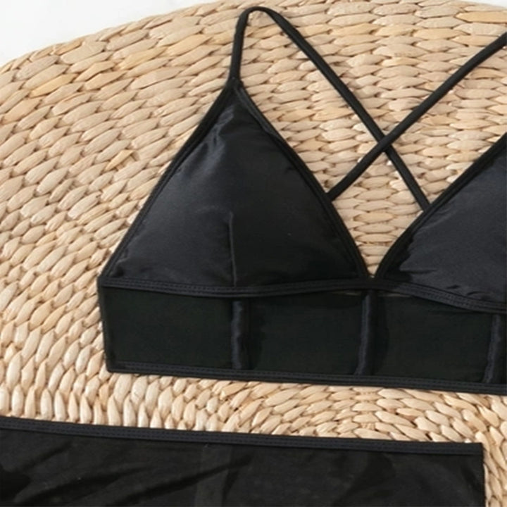 Damen Set aus transparentem Oberteil und Rock Drune