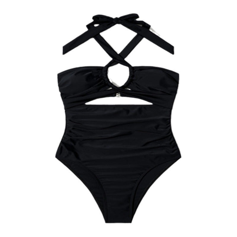 Damen Einteiler Badeanzug mit raffiniertem Cut-Out und elegantem Design Drune