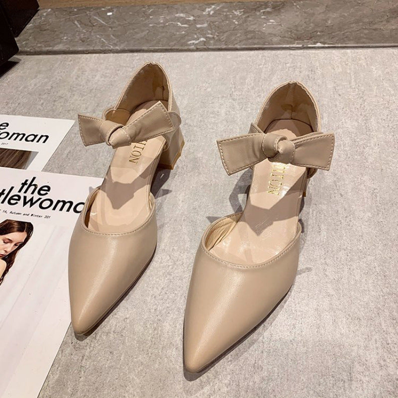 Damen Elegante Slingpumps mit Schleifenverzierung Drune