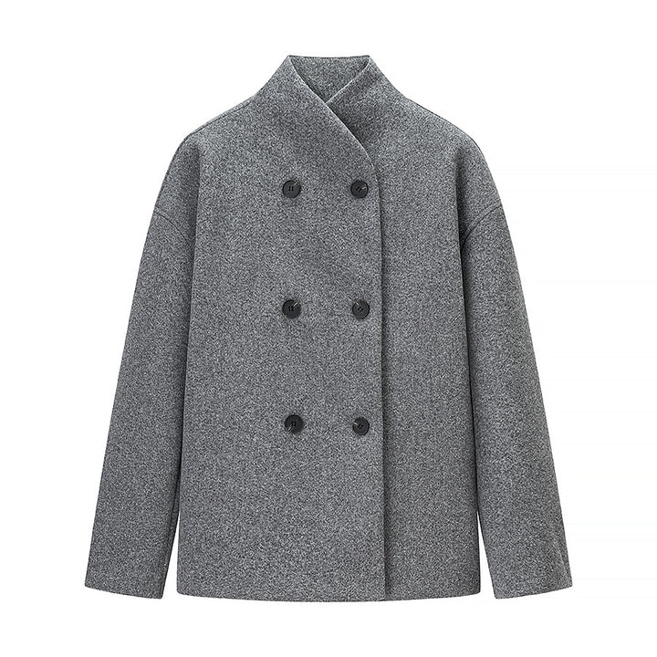 Damen modische Wolljacke im klassischen Schnitt Drune