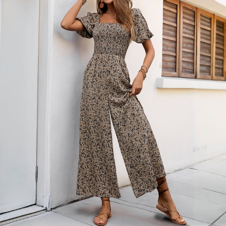 Damen eleganter und bequemer Jumpsuit mit floralem Muster Drune