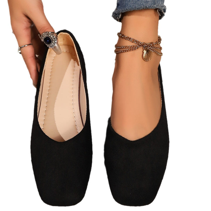 Damen klassische Ballerinas mit elegantem Schleifen-Design und rutschfester Sohle Drune