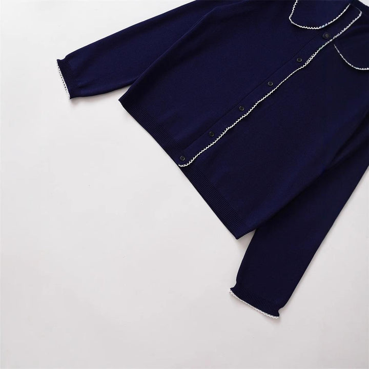 Damen Strickjacke mit dekorativem Kragen und hochwertiger Knopfleiste Drune