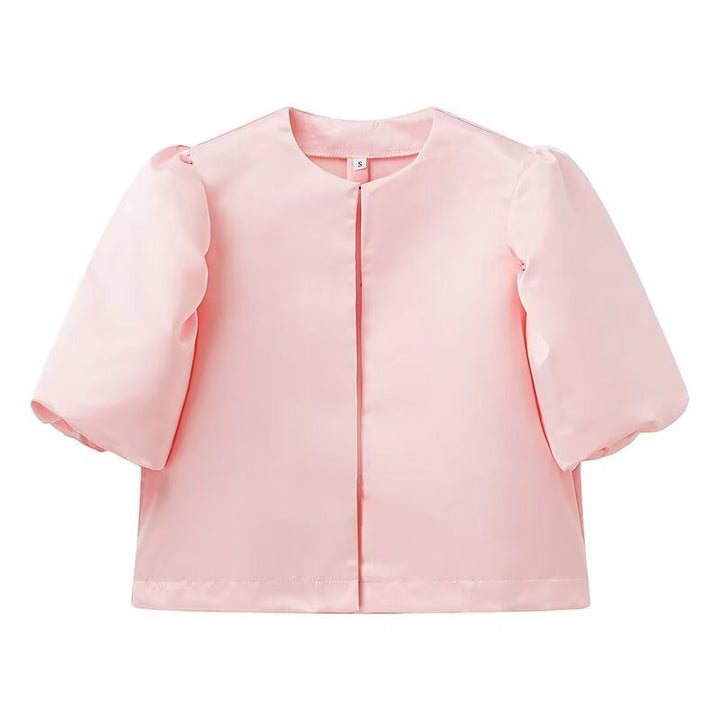 Damen stilvolle Bluse mit puffärmeln Drune