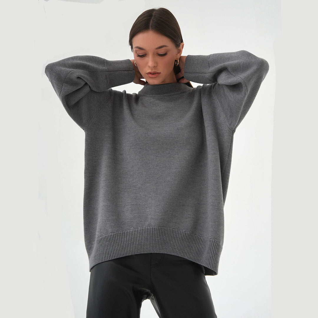 Damen Oversized Pullover mit strukturiertem Strickmuster Drune