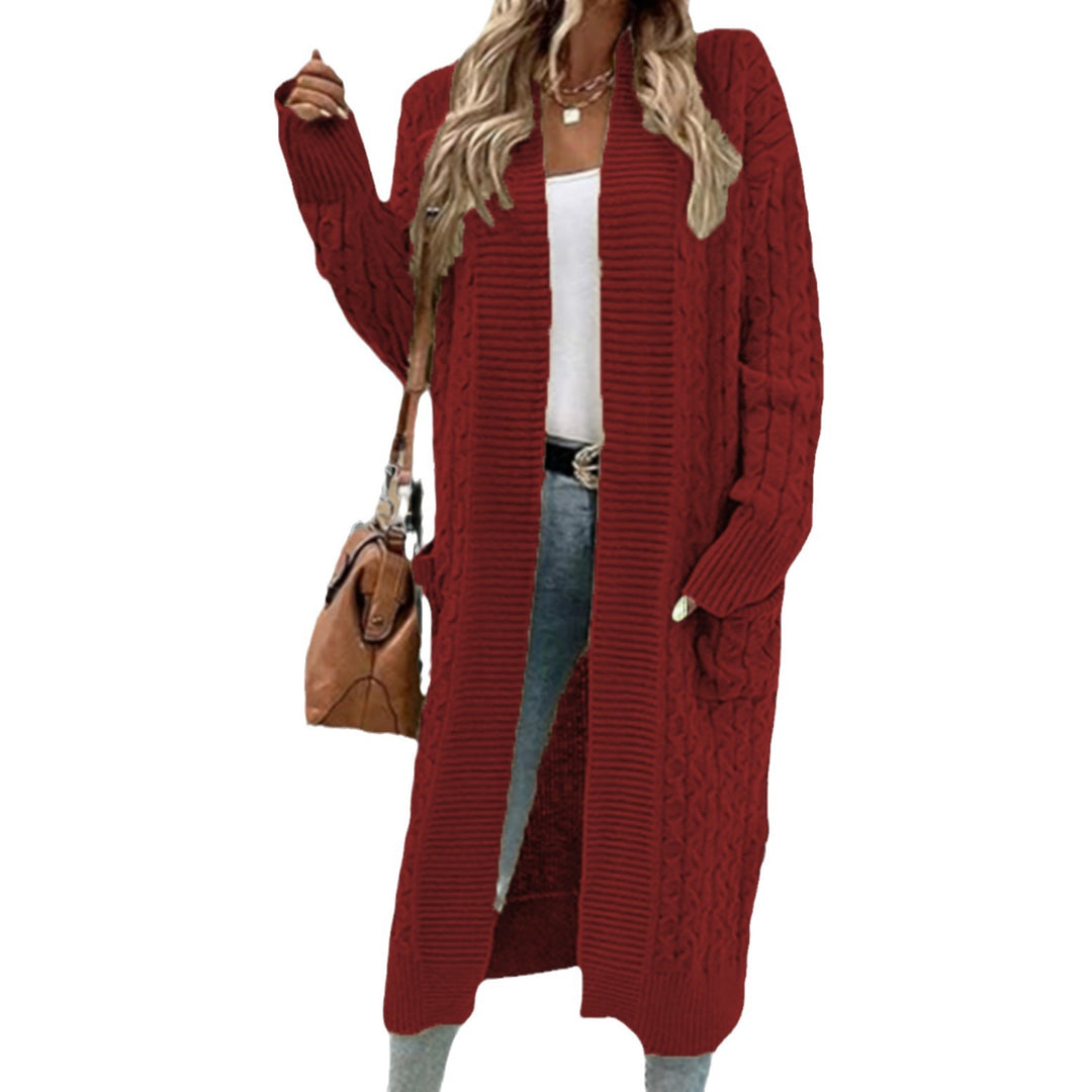 Damen Grobstrickcardigan mit offenem Design und praktischen Taschen Drune