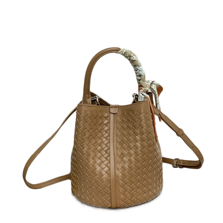 Frau Handgefertigte Geflochtene Bucket Bag Drune