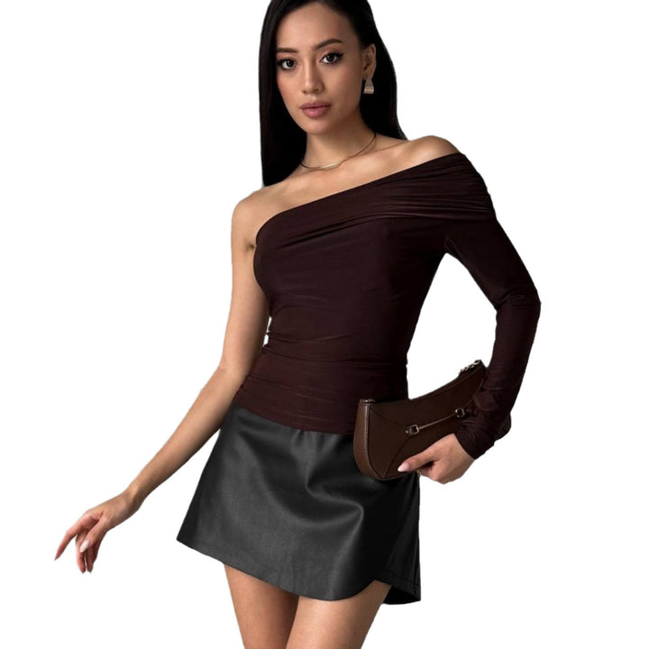 Damen Langarmoberteil mit asymmetrischem Wrap-Design Drune