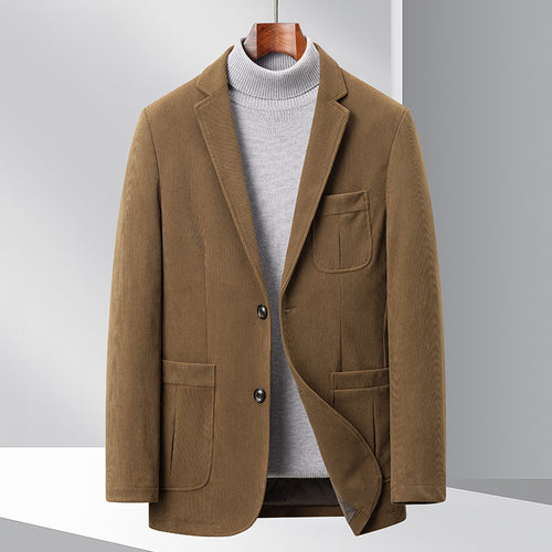 Herren eleganter Blazer mit strukturierter Oberfläche und praktischen Taschen Drune