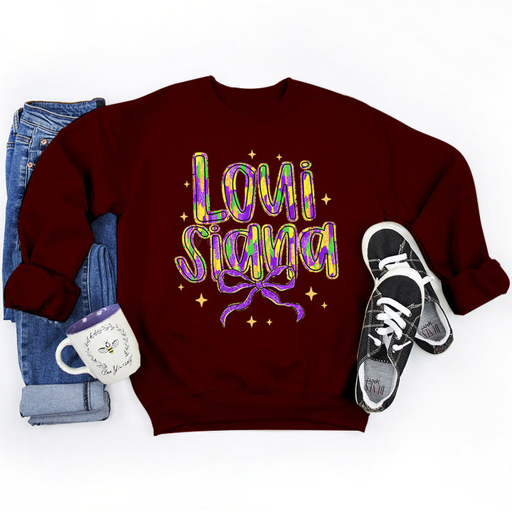 Damen Sweatshirt mit kreativem Schriftzug und weichem Innenfutter Drune