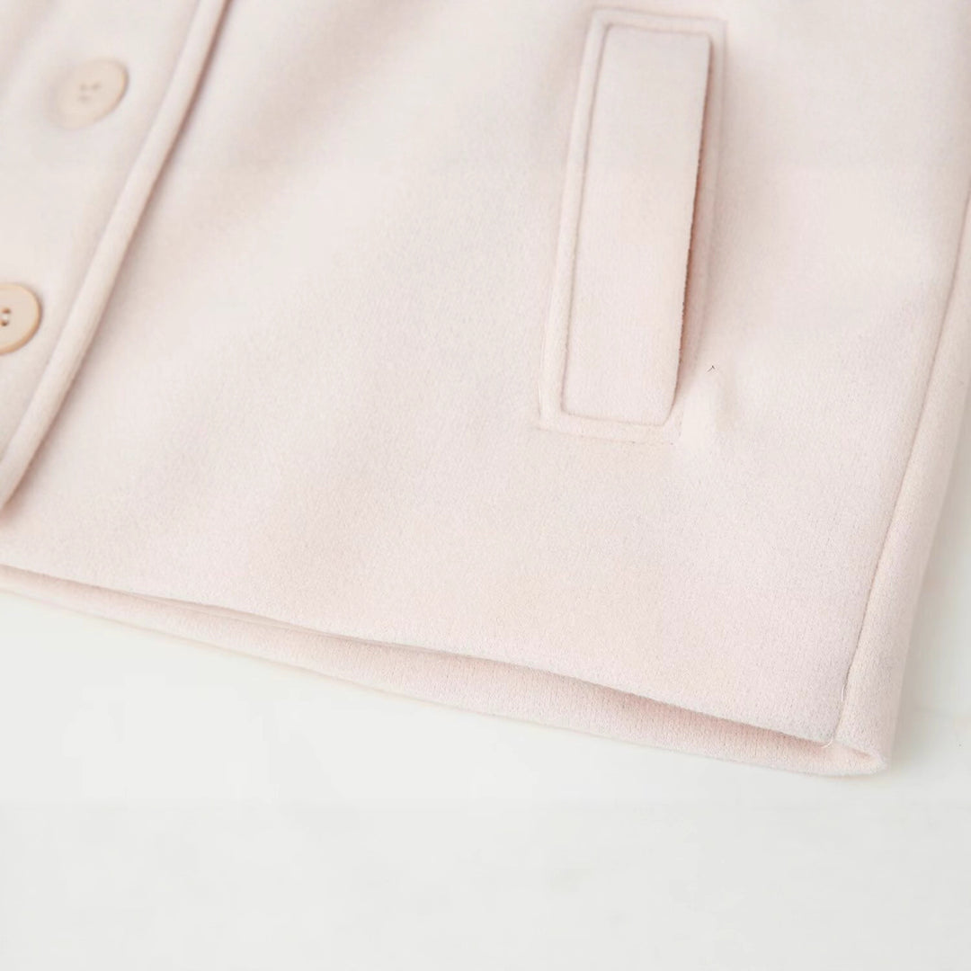 Damen modische Wolljacke mit doppelter Knopfleiste Drune