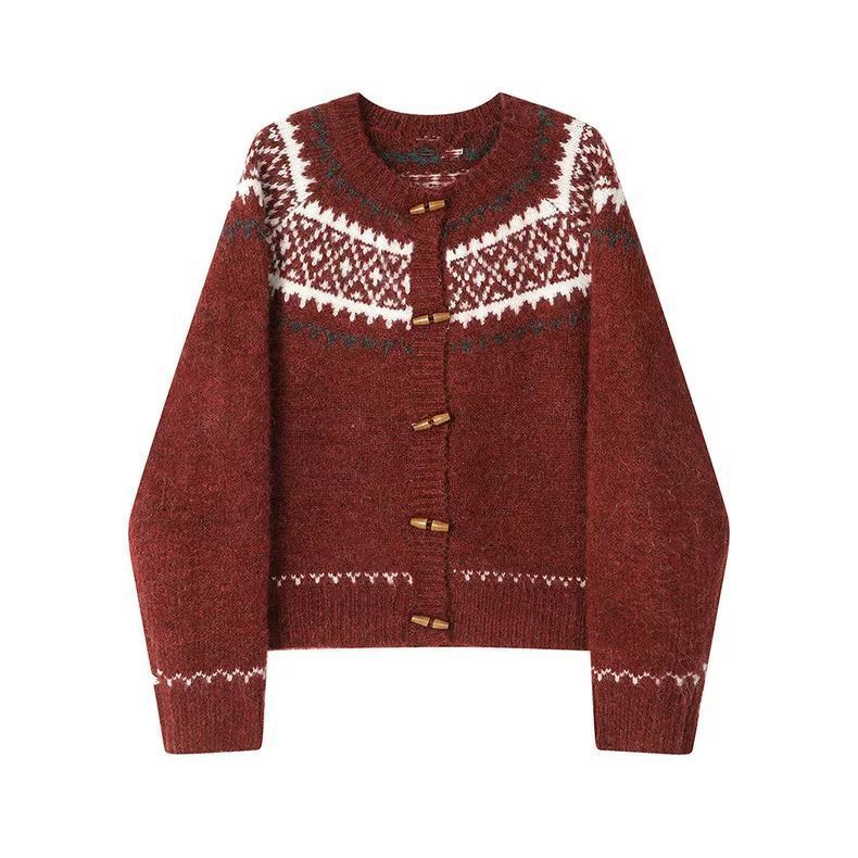 Damen Strickjacke mit edlem Norweger-Muster Drune