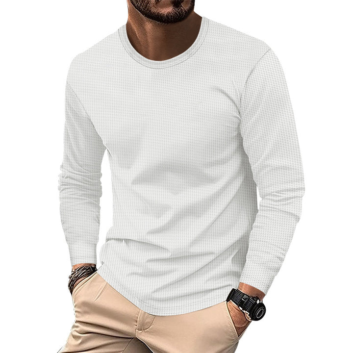 Herren nan strukturiertes Waffel-Langarmshirt aus Thermo-Jersey Drune