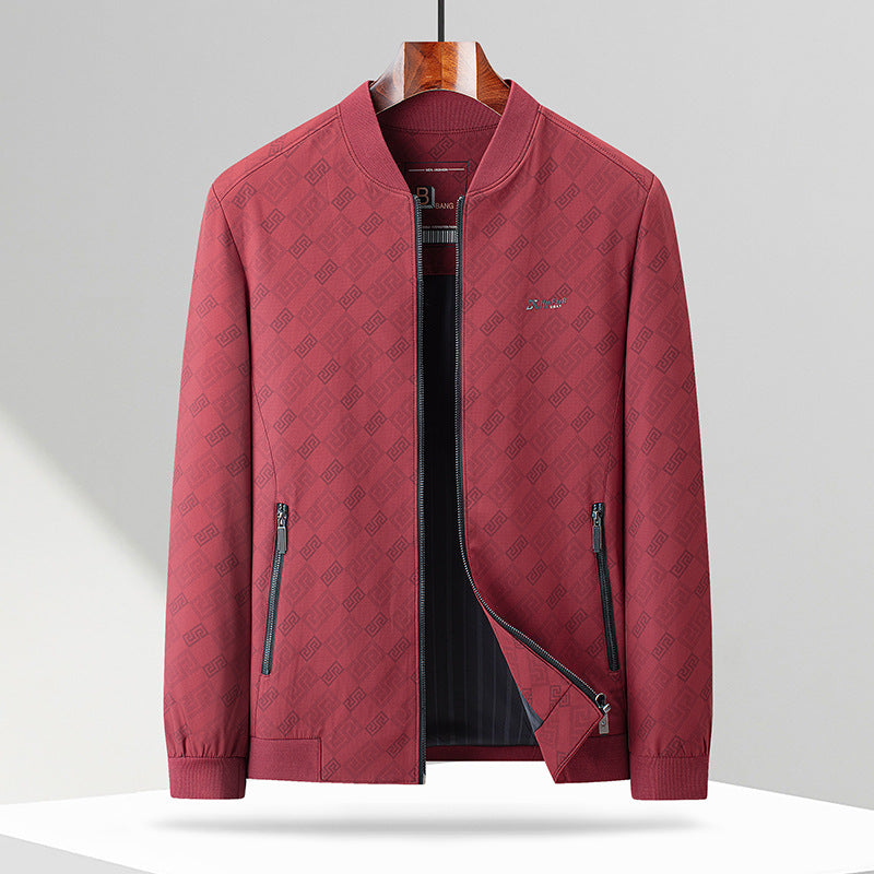 Herren Sportliche Blousonjacke mit feinem Strukturdesign und elastischen Bündchen Drune