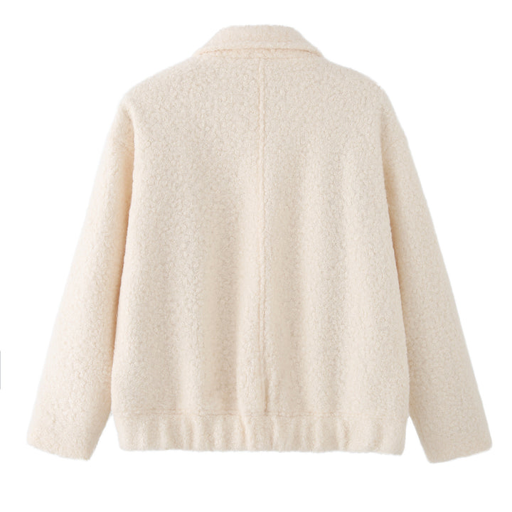 Damen kuschelige Teddyjacke im modernen Schnitt Drune