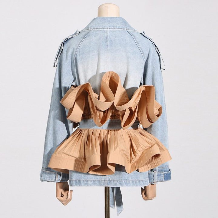 Drune | Trenchjacke - Statement Schleifendetail - Baumwollmischung - Modebewusste Oberbekleidung