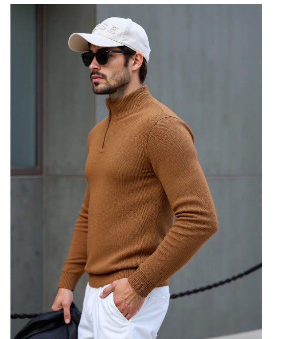 Herren Rollkragenpullover mit modernem Strukturdesign Drune