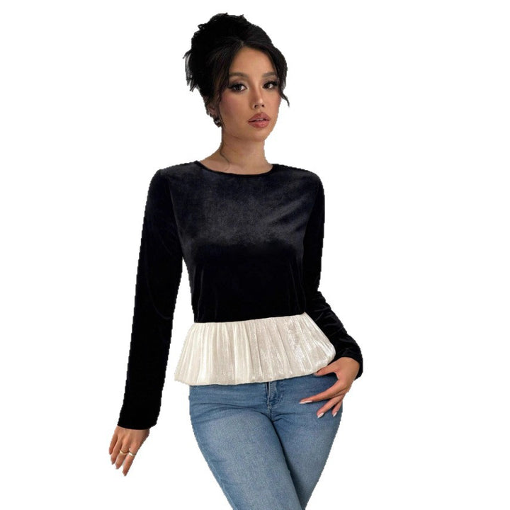 Damen Exklusive Bluse mit plissierter Taillierung Drune
