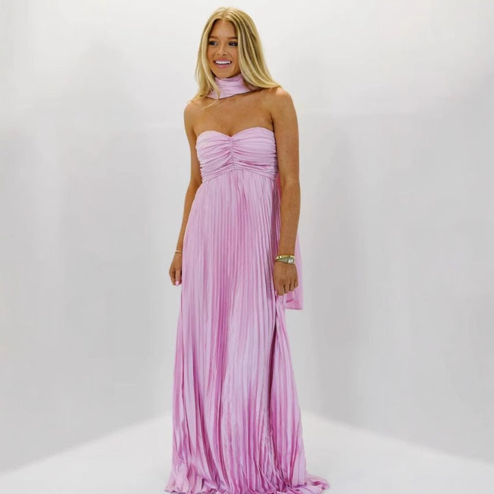 Damen elegante Maxi-Röcke mit Faltenwurf Drune