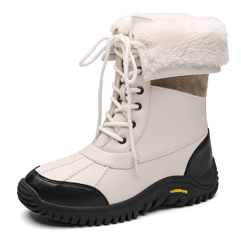 Damen Winterstiefel mit isolierter Fütterung und rutschfester Gummisohle Drune