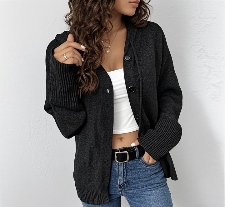 Damen Strickjacke mit attraktiven Struktur-Details und Knopfverschluss Drune