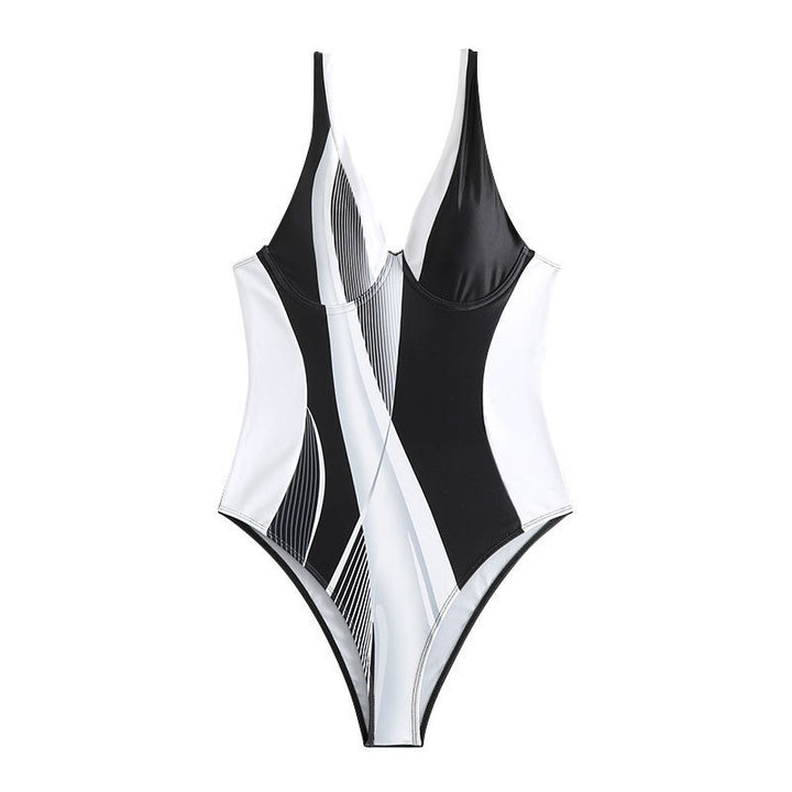 Damen Einteiler Badeanzug mit sportlichem Design und eleganten Linien Drune