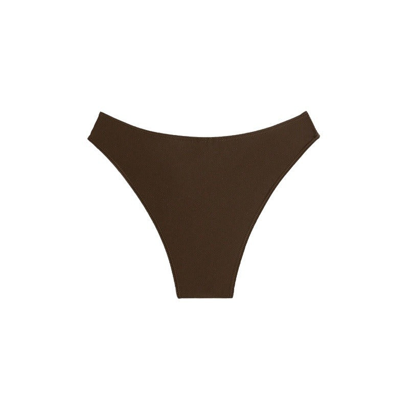 Damen Hochgeschnittener Bikini-Slip mit dekorativen Ringen Drune