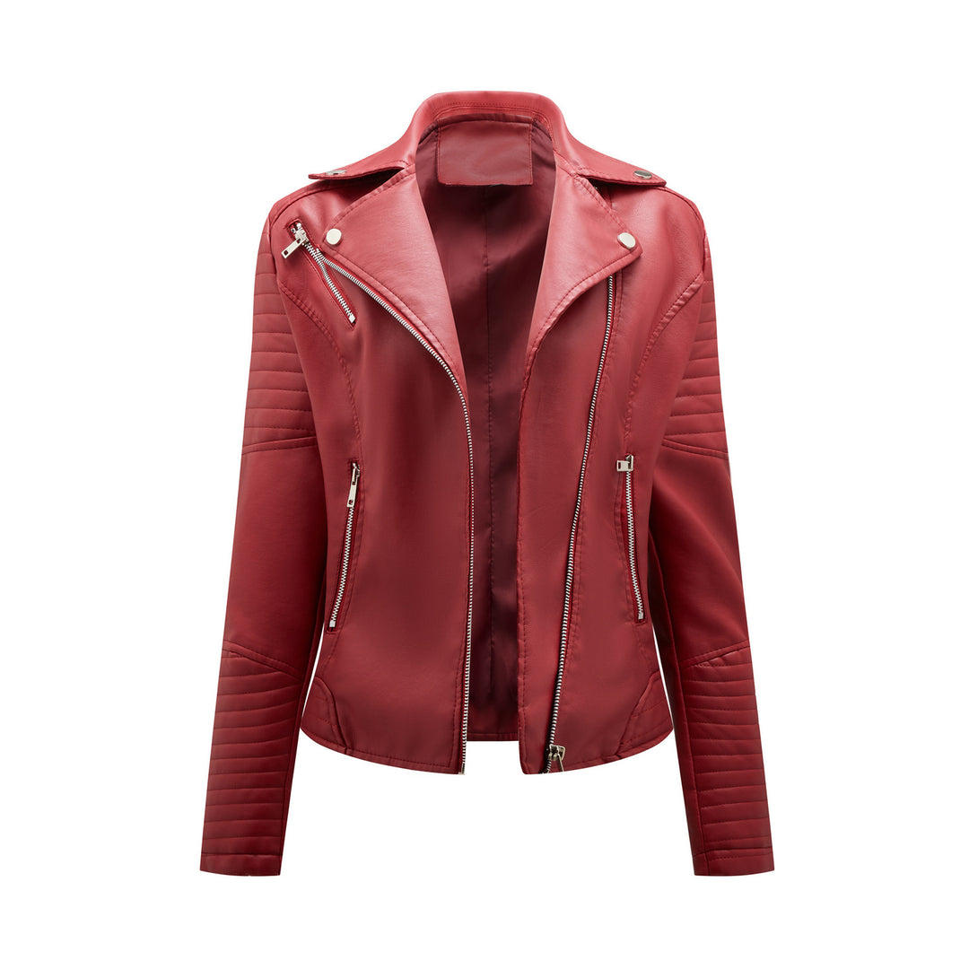 Damen Bikerjacke mit modischen Steppdetails und asymmetrischem Reißverschluss Drune
