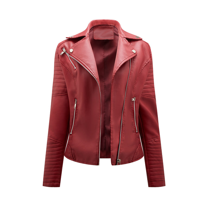 Damen Bikerjacke mit modischen Steppdetails und asymmetrischem Reißverschluss Drune
