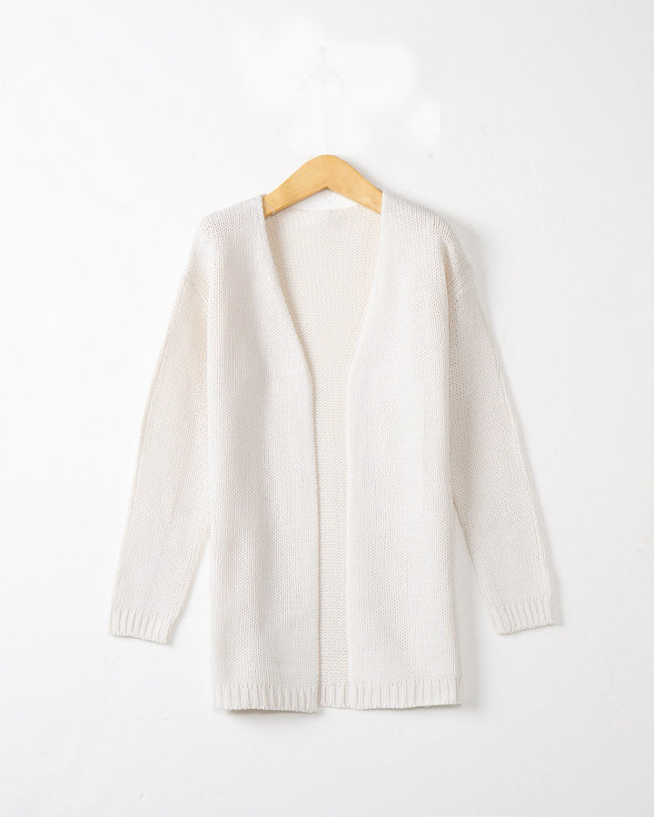 Damen Offene Strickjacke mit lässigem Schnitt und Taschen Drune