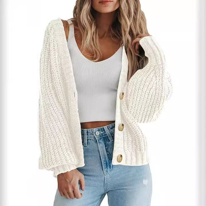 Damen Strickjacke mit grobem Muster und modischem Schnitt Drune