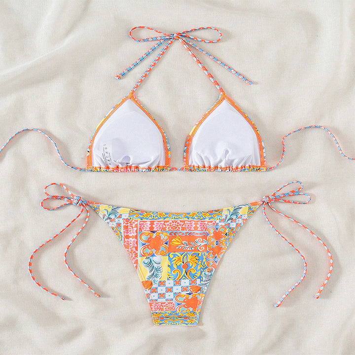 Damen Triangel-Bikini mit verstellbaren Bindebändern Drune