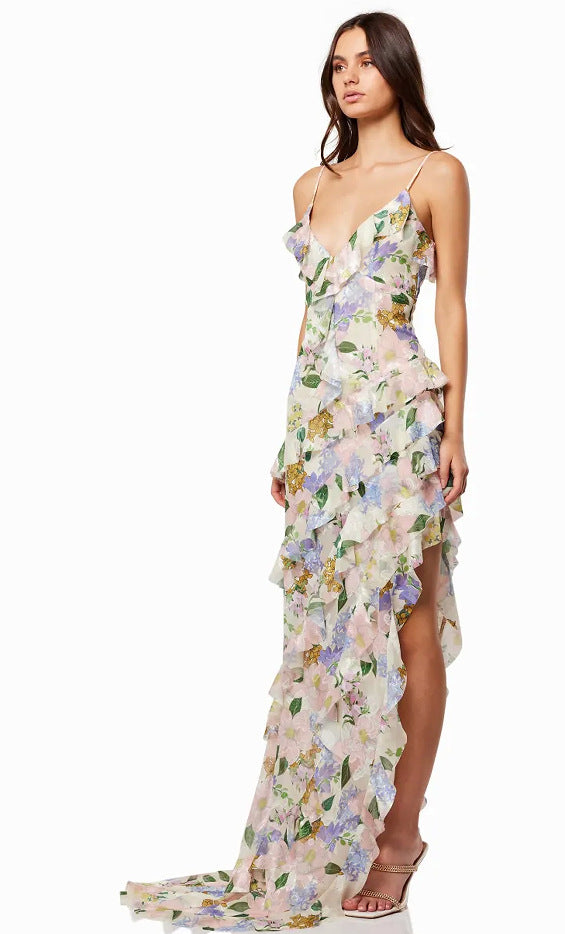 Damen Sommerliches Maxikleid mit floralen Prints Drune