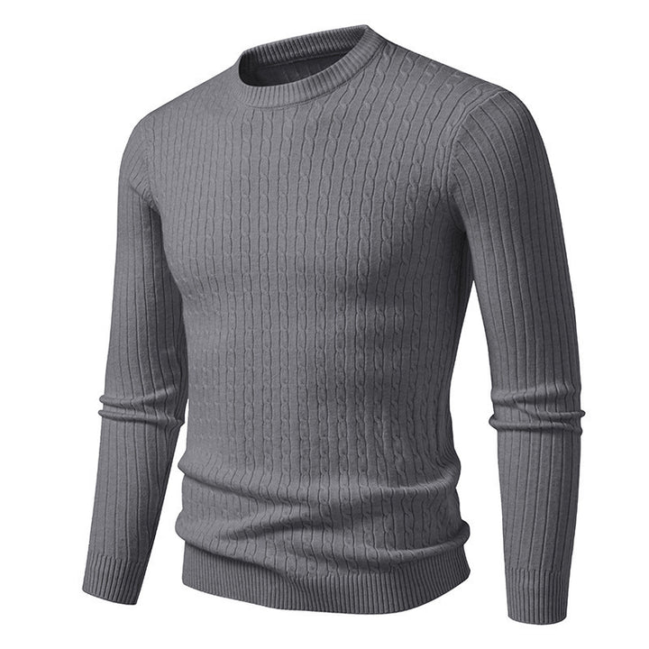 Herren modischer Strickpullover mit strukturiertem Zopfdesign Drune
