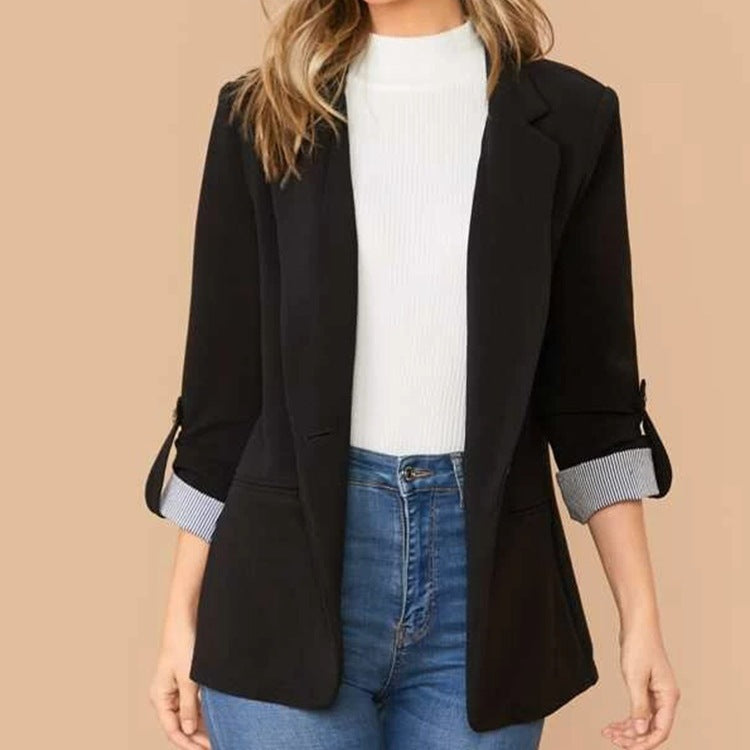 Damen modischer Blazer mit schickem Innenfutter Drune