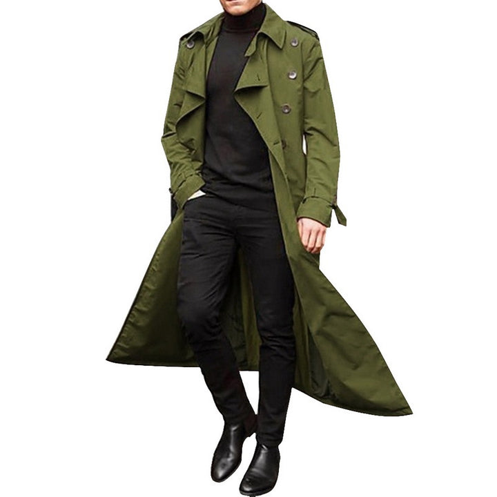 Herren Trenchcoat mit doppelter Knopfleiste und urbanem Design Drune