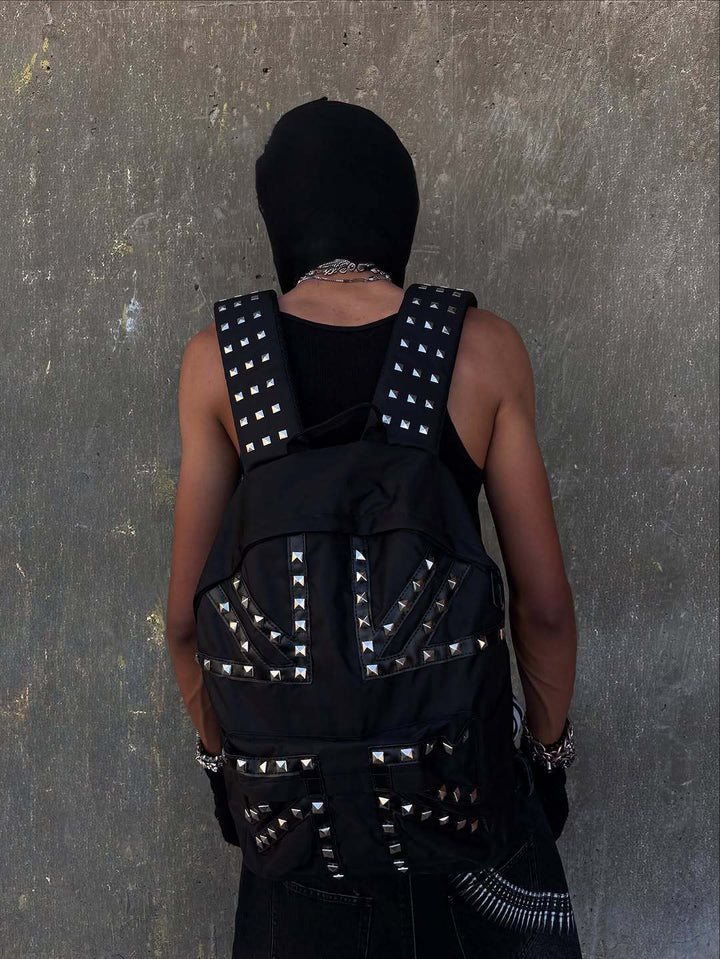 Damen Stilvolle Rucksack mit Nieten-Design Drune