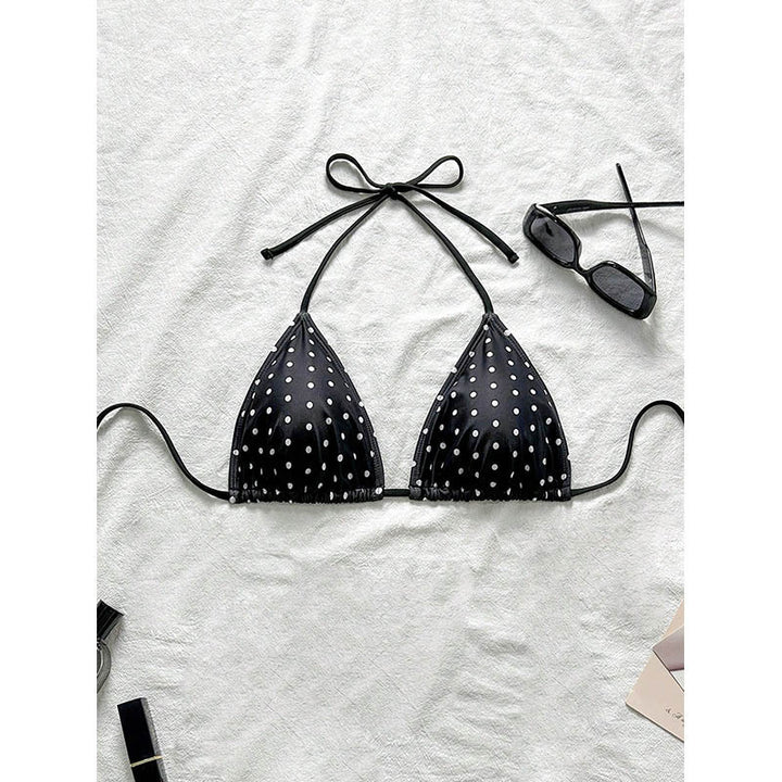 Damen Triangel-Bikinioberteil mit gepunktetem Design Drune