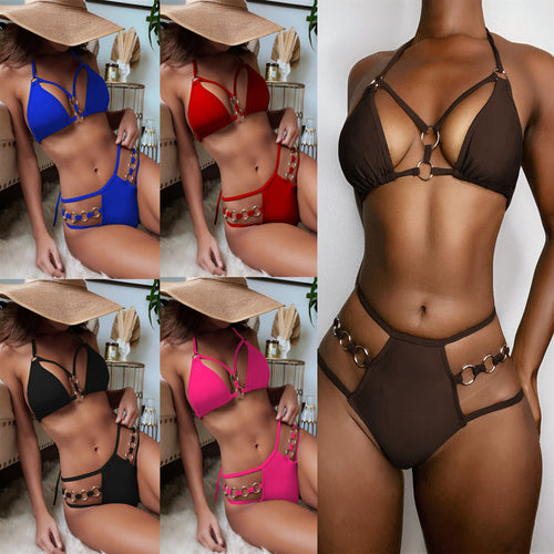 Damen Triangel-Bikini mit eleganten Ringdetails Drune