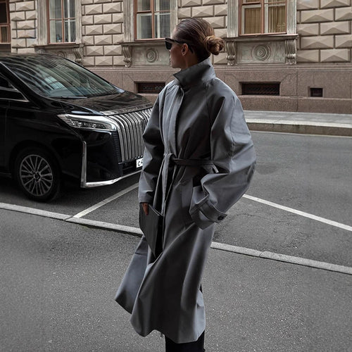 Damen eleganter Trenchcoat mit zeitgemäßen Schnitt Drune