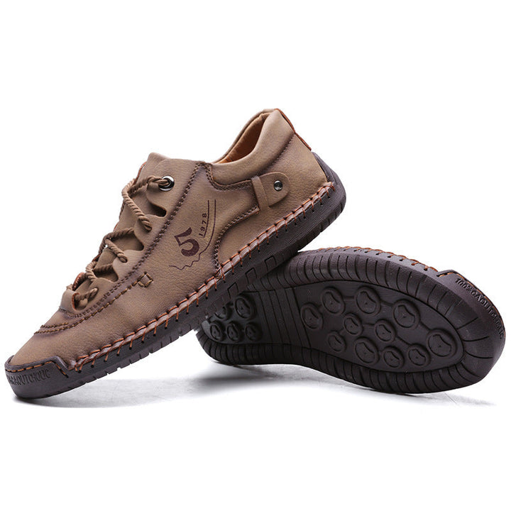 Damen bequeme Freizeitschuhe aus hochwertigem Leder mit rutschfester Sohle Drune