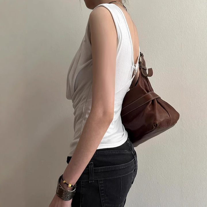 Damen stilvolles Top mit funkelndem Kreuzdesign Drune